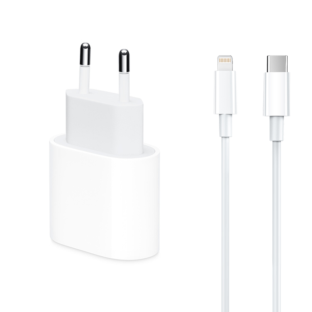 OEM Network charger iPhone 11 Pro, 1xType-C PD, 5V/3.0A, + Cable Type-C to Lightning, 1.0m, 14991