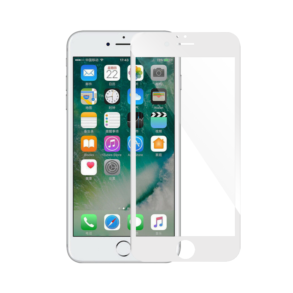 Mocoson Nano Flexible,Tempered glass Full 5D, For iPhone 6 Plus, 0.3mm, White - 52535