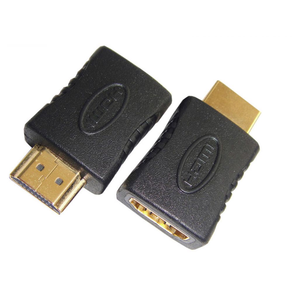 DeTech Adapter HDMI F - HDMI M, Black - 17104