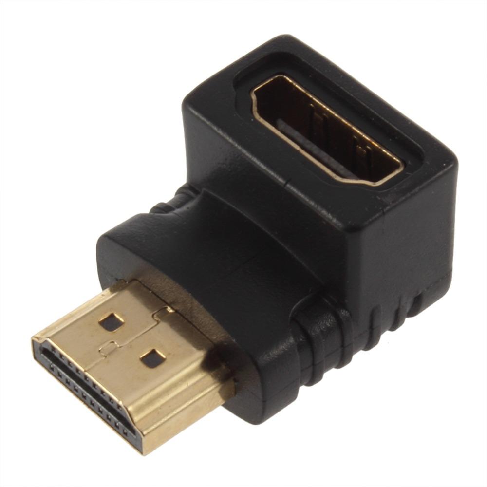 DeTech Adapter HDMI F - HDMI M Angle, Black - 17121