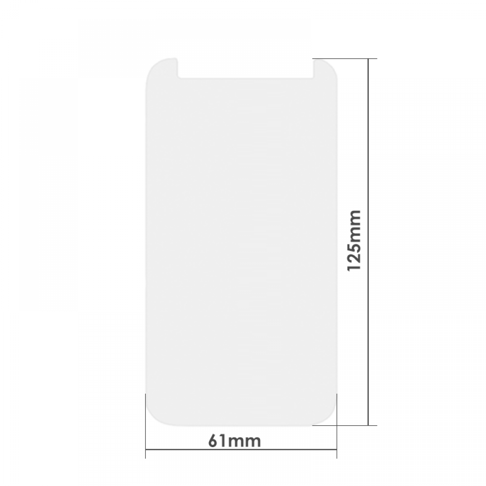 OEM Universal glass protector for iphone X, For 4.3", 0.26mm, Transperant - 52262