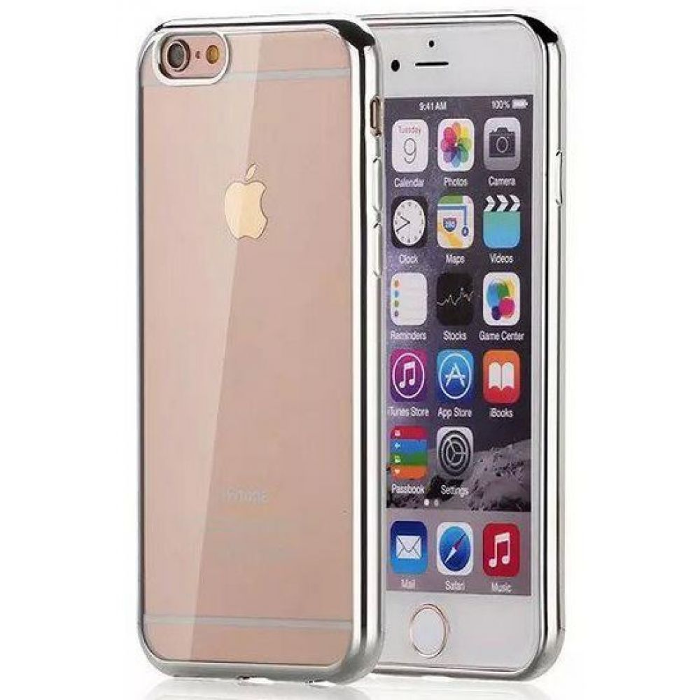 OEM Protector for iPhone 6/6S, Sillicon, Ultra thin 0.33mm, Silver - 51388 