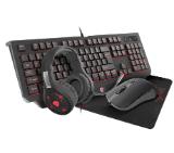 Genesis Gaming Combo Set 4In1 300 Keyboard + Mouse + Headphones + Mousepad,YU NCG-1218 
