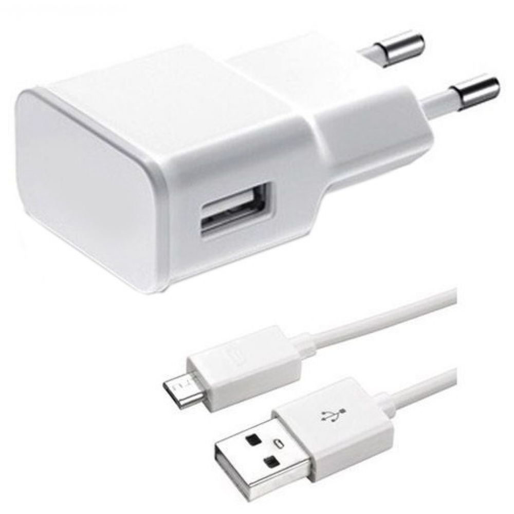 OEM Network charger,5V/2A 220A,Universal, 1 x USB,Micro USB cable, White - 14859