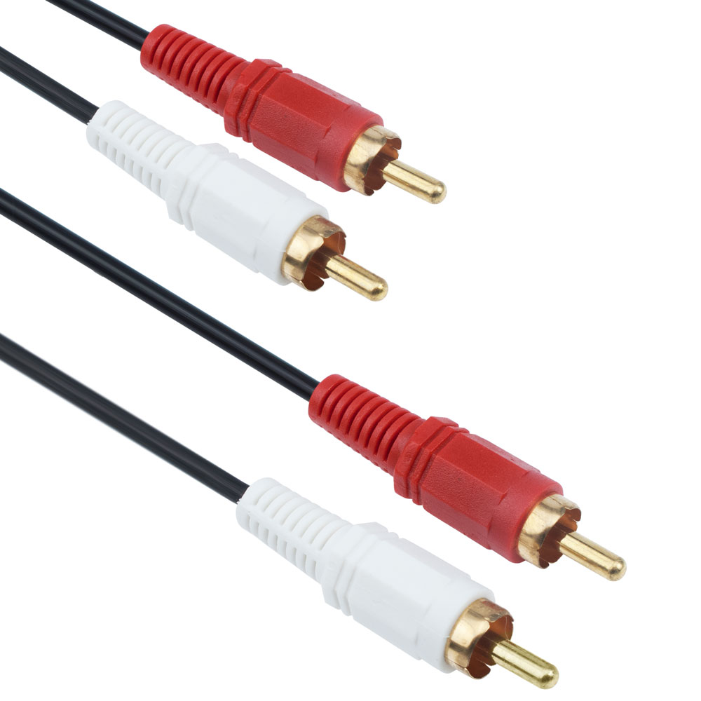 DeTech Cable 2 chnch / RCA - 2 chinch / RCA, 1.5м, High Quality - 18017