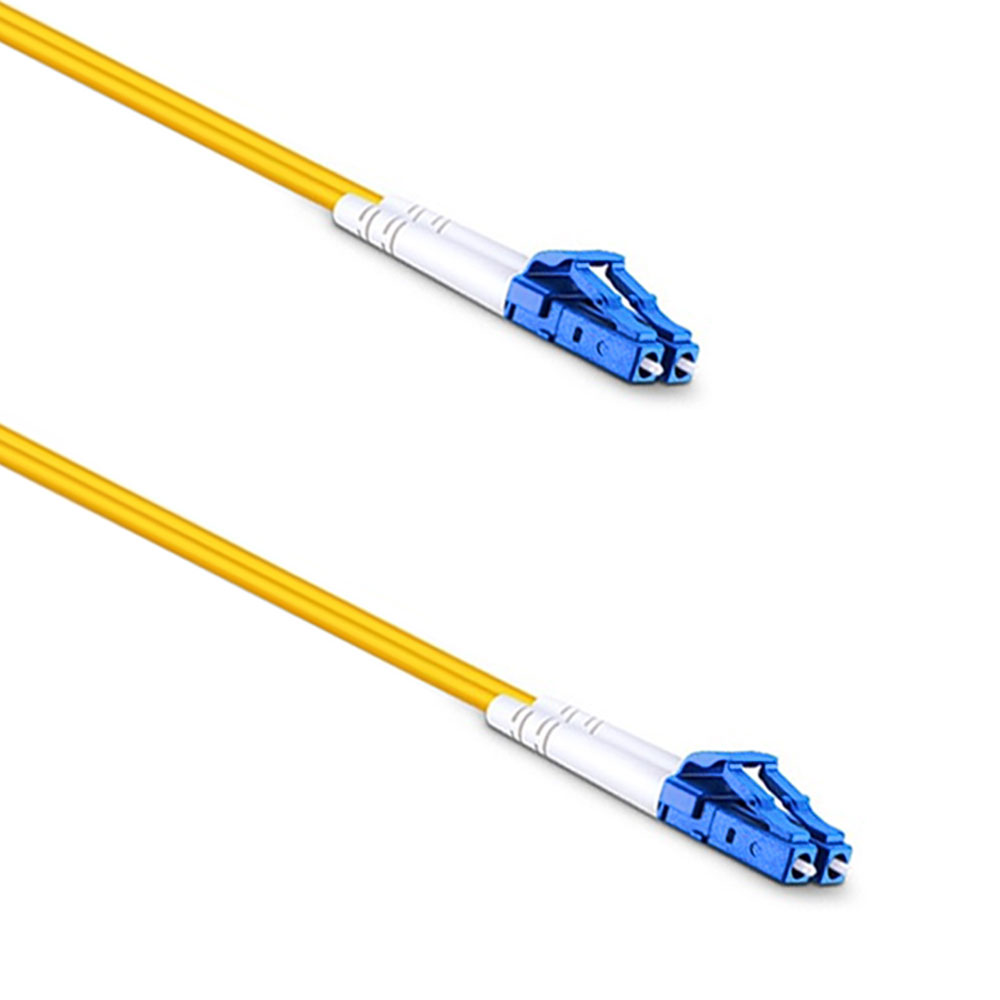 DeTech,Fiber patch cable LC-LC, UPC, Singlemode, Duplex, 5.0m, Yellow - 18331