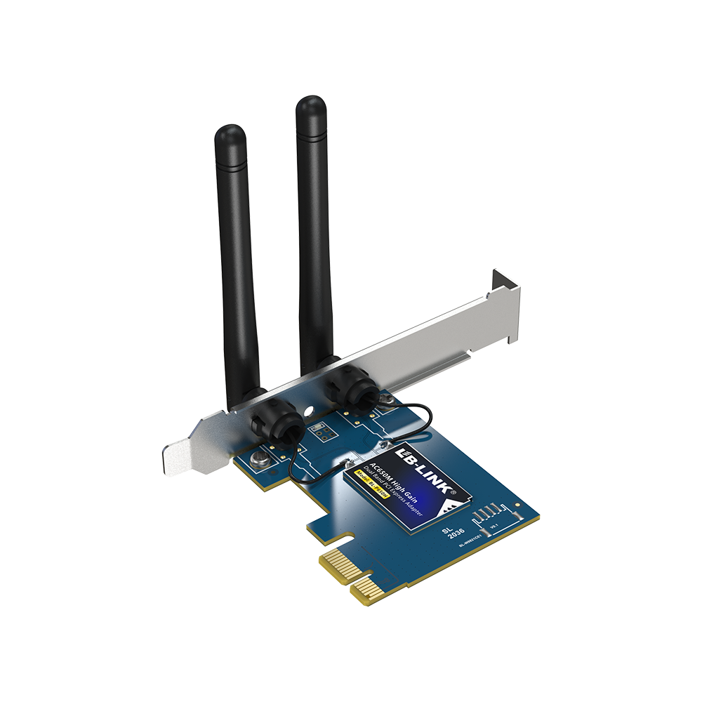 LB-LINK BL-P650H,Wireless network adapter PCI-E, 650Mbps, 2.4/5Ghz, 2 x 6dBi, Blue - 19048
