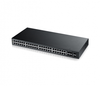 ZyXEL GS1920-48 Switch, 44x GbE + 2x SFP slot + 2x RJ45/ SFP port, L2-4, WEB managed