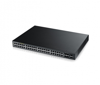 ZyXEL GS1920-48HP Switch, 44x GbE PoE+ port + 2x SFP + 4x SFP/RJ45, WEB managed