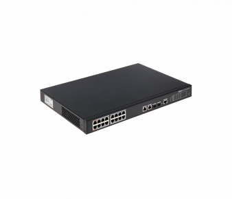 Dahua PFS4218-16ET-190 PoE Switch, 16FE PoE+2GE SFP(combo), Hi-PoE, Web Managed, 190W
