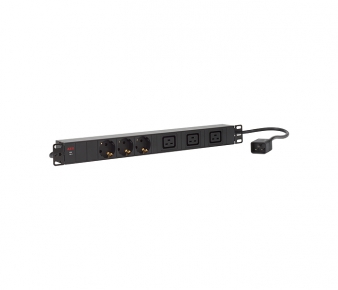 AEG 6000006832 Power strip PDU 16-2, 3x grounded GE outlets, 3x IEC320 C19 (16 A), Rackmount