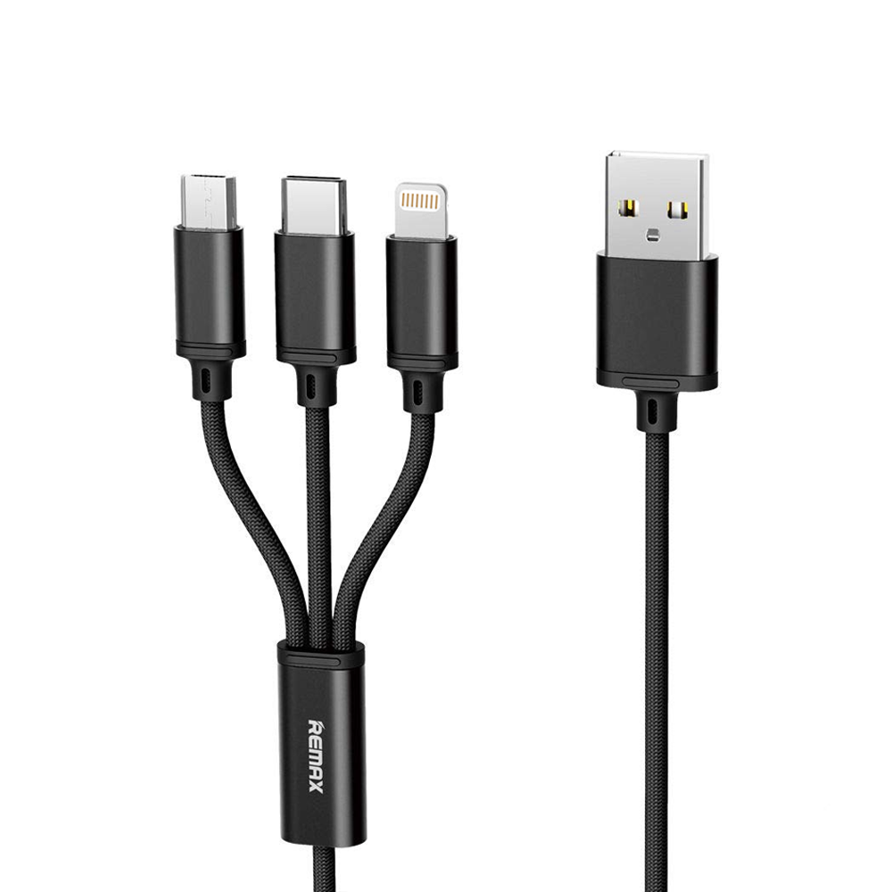 Remax Gition RC-131th,Charging cable 3in1, Type-C, Micro USB, Lightning, 1.15m, Different colors - 4