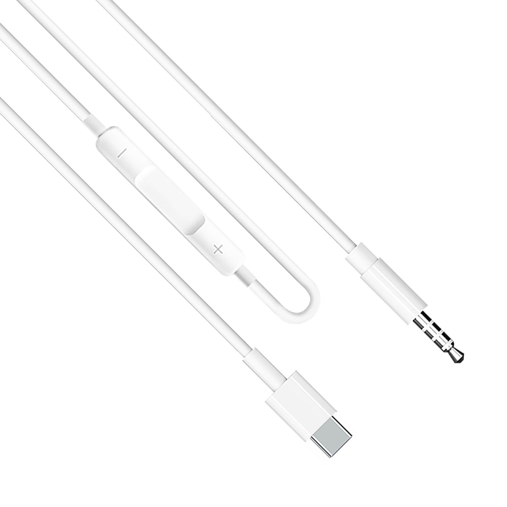 Earldom ET-AUX41,Audio cable 3.5mm to Type-C, 1.0m, White - 40175