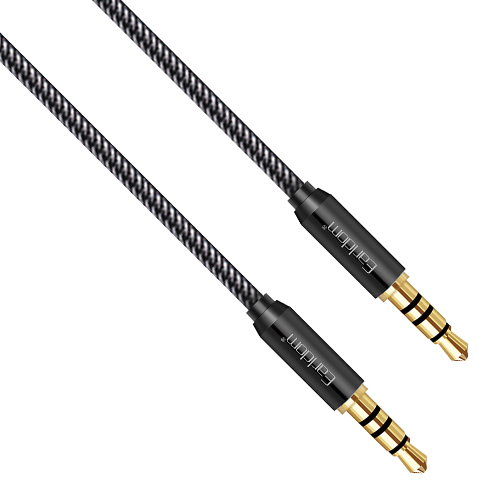 Earldom ET-AUX02,Audio cable  3.5mm jack, M/M, 1.0m, Black - 40226