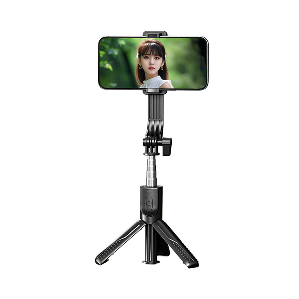 Remax P16, Selfie stick - Tripod 0.8m, Bluetooth, Black - 40332