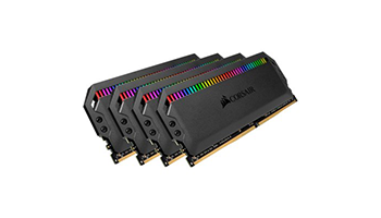 Corsair 32GB(4 x 8GB)DDR4 DRAM 3200MHz Dominator Platinum RGB Memory Kit-Black CMT32GX4M4C3200C16