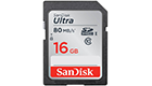 SanDisk Ultra SDHC 16GB 80MB/s Class 10 UHS-I; SDSDUNC-016G-GN6IN