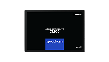 GOODRAM CL100 GEN. 3 240GB SSD, 2.5” 7mm, SATA 6 Gb/s, Read/Write: 520 / 400 MB/s SSDPR-CL100-240-G3