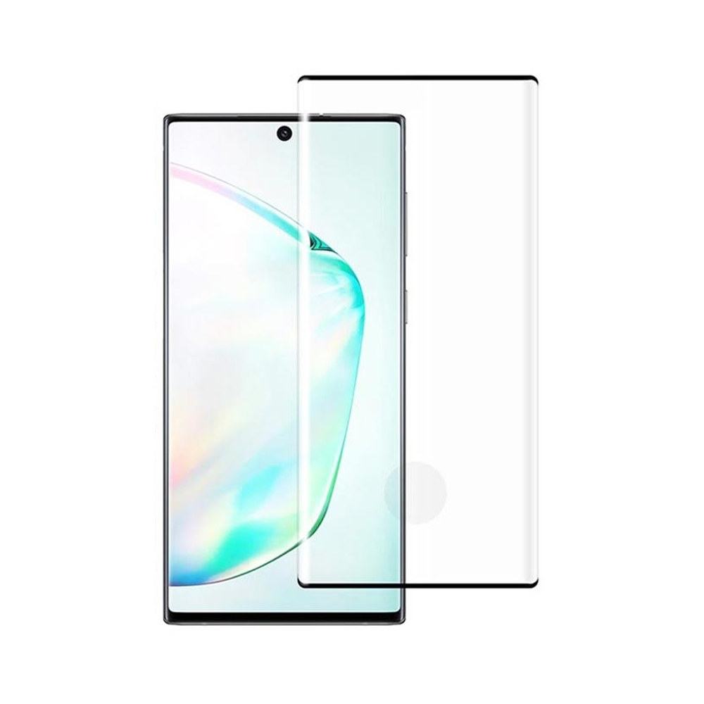 OEM Fullscreen tempered glass For Samsung Galaxy Note 10 Plus, 3D, 0.3mm, Black - 52557