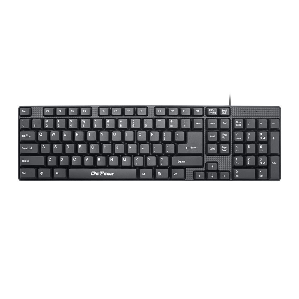 DeTech DE6081,Keyboard USB, Black - 6081