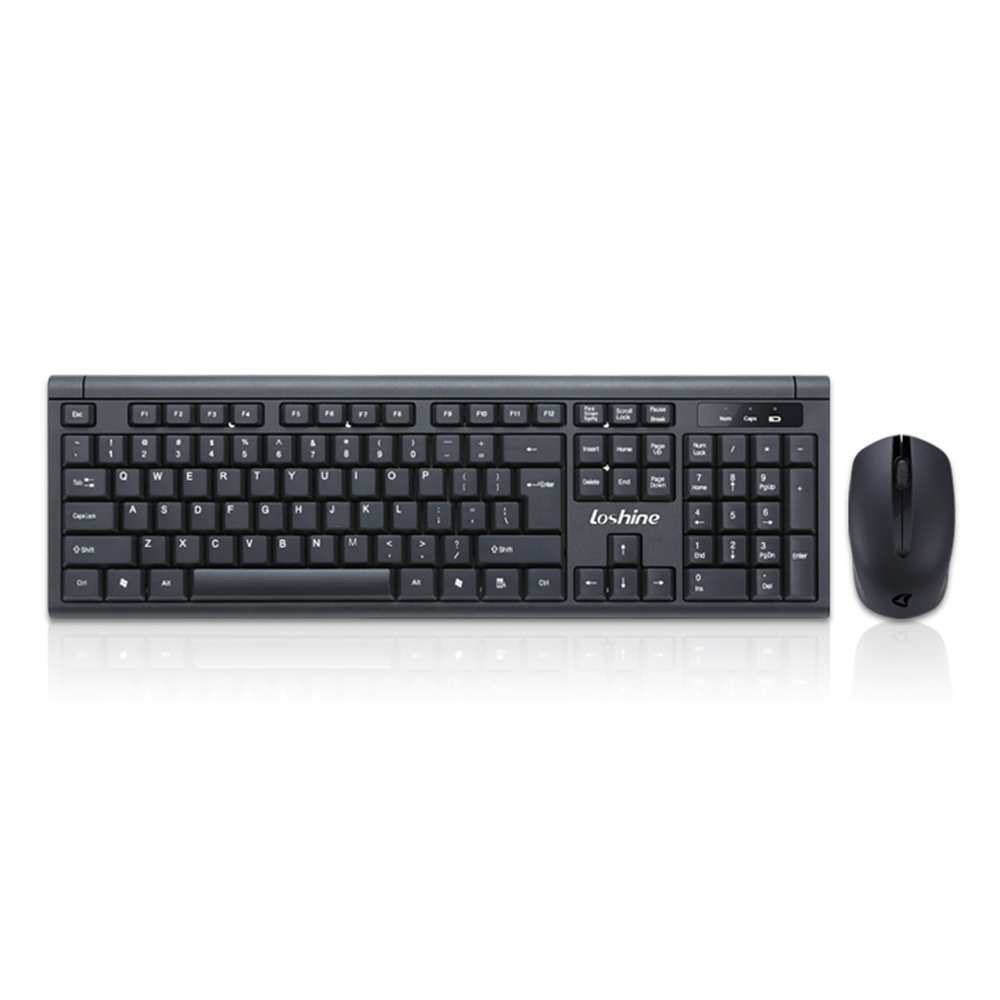 Loshine T7800, Combo mouse and keyboard  Black - 6111
