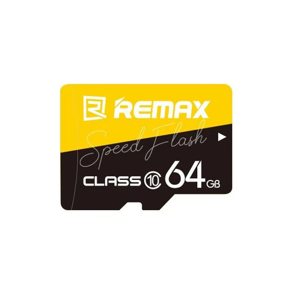 Remax Speed Flash Memory card Micro SD, 64GB, Class 10, UHS-3, Yellow - 62059
