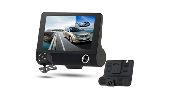 OEM Car DVR Vehicle 3 Camera Video Recorder Dash Cam Night Vision High Definition HD 4.0 LCD 1080P  