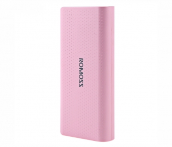 Romoss PH50-486-01  Portable Battery sense 4 LED, 10400mAh, 1xUSB 5V/2.1A, 1xUSB 5V/1A, pink