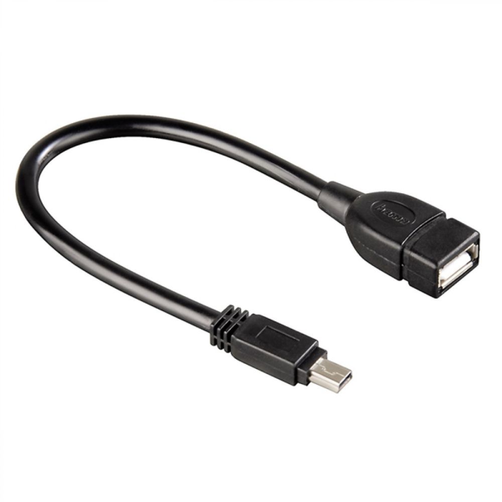 DeTech Cable USB F - USB Mini, OTG, 30сm - 18001