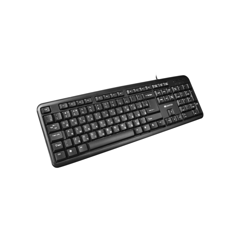 CANYON CNE-CKEY01 Wired Keyboard, 104 keys, USB2.0, Black, cable length 1.3m
