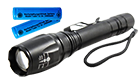 Επαναφορτιζόμενος φακός με zoom LED CREE T6 - 8000 Watt με 2 μπαταρίες 18650 / 4.200 mah Wins Fire
