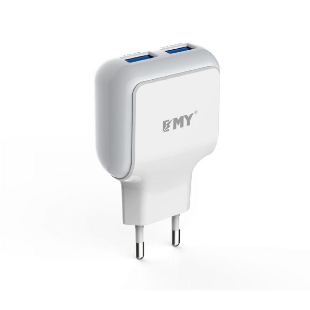 EMY MY-220, 5V 2.4A, Universal Network charger, 2xUSB, without cable - 14402