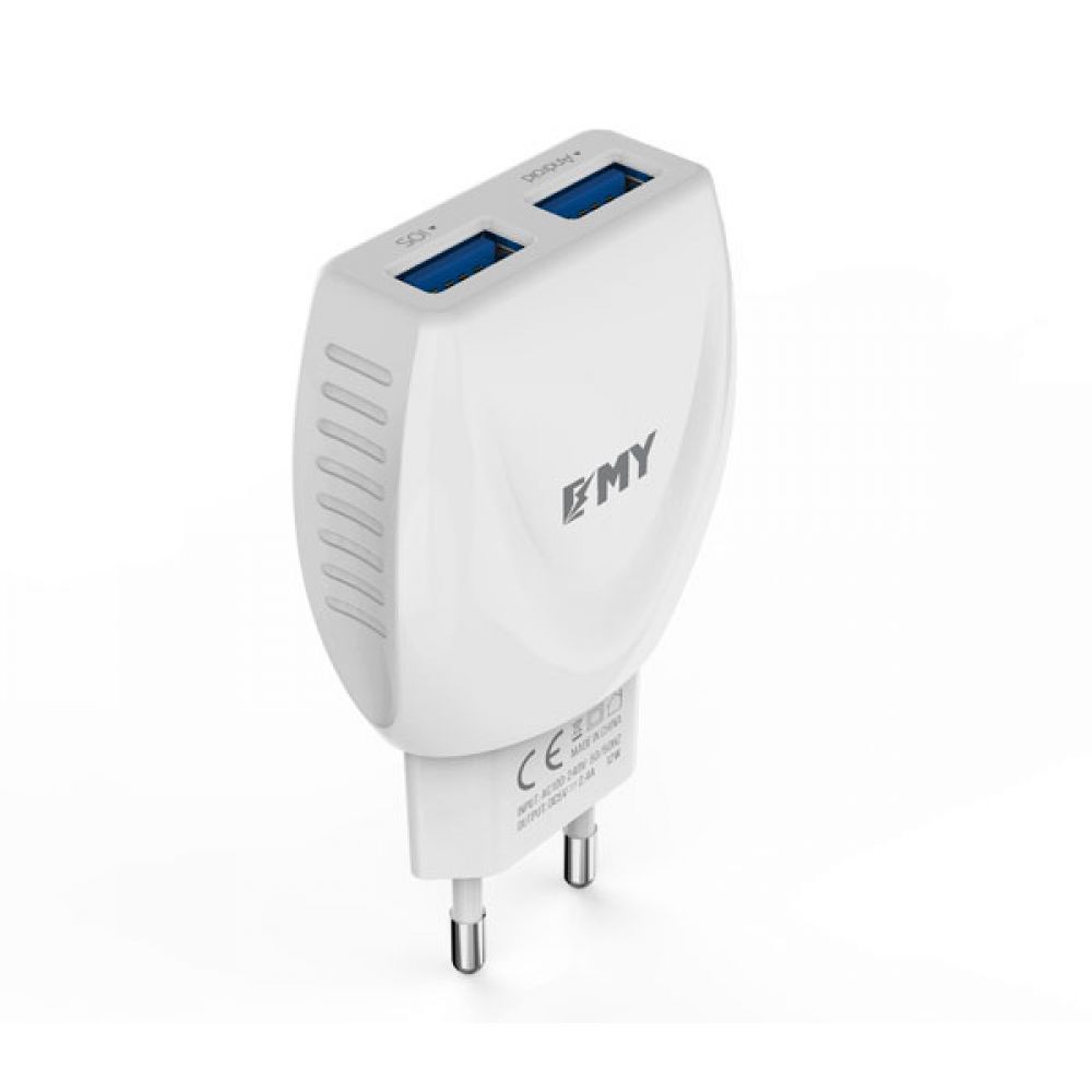 EMY MY-221, 5V 2.1A, Universal Network charger,1xUSB, without cable - 14403 