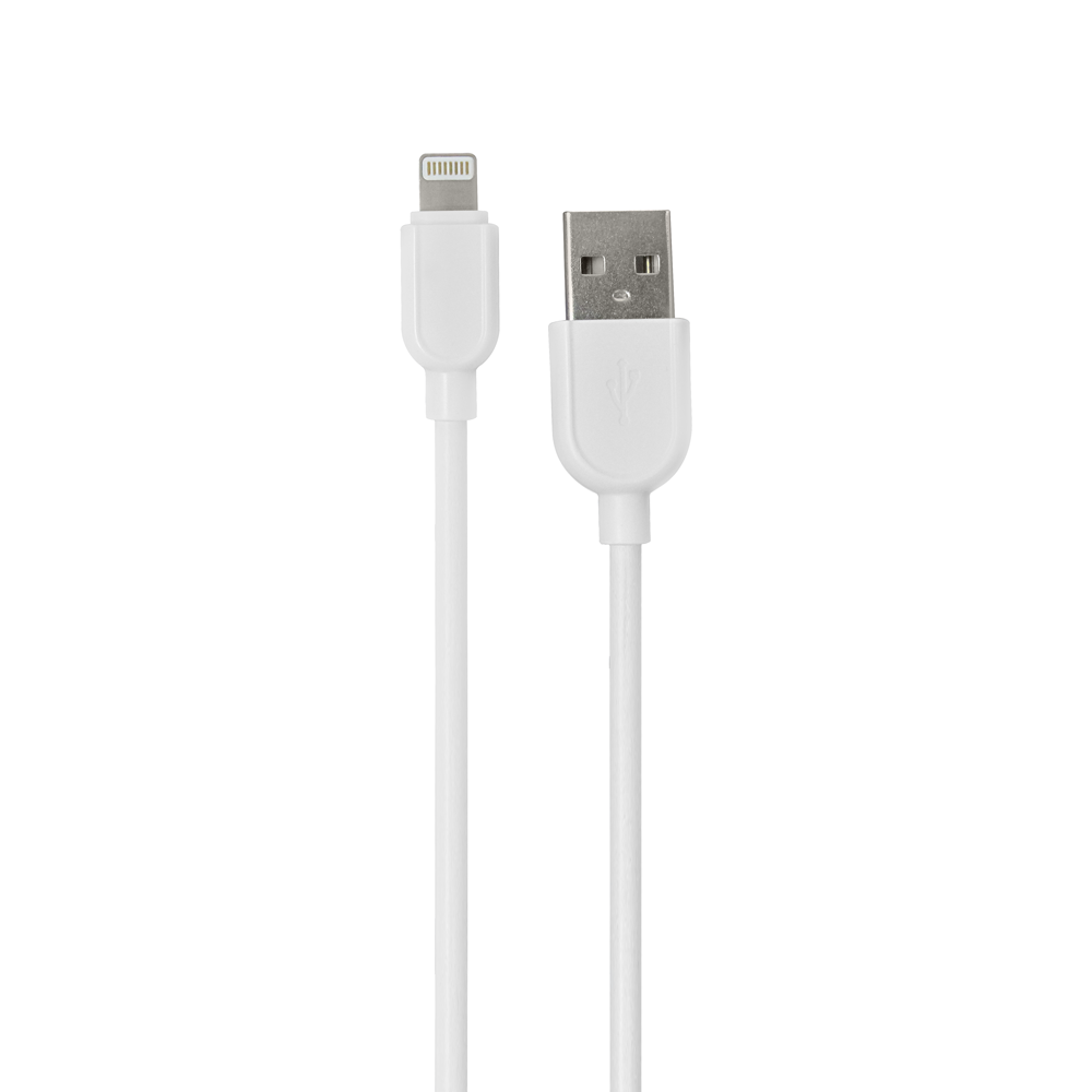 EMY MY-446 Data cable,for iPhone 5/6/7, 1.0m, White - 14488