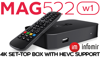 MAG522W1 LINUX SET-TOP BOX 4K HEVC SUPPORT WI-FI