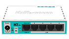 MikroTik hEX lite RB750R2 Router Soho, 850MHz, 64MB, 5xFE, RouterOS L4, plastic case, PSU