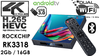 Pendoo X10 PRO  Android 9 TV Box Rk3318 4K  RAM 2GB ROM 16GB BT4