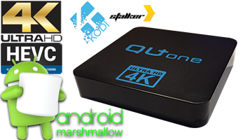 QU+ ONE 4k HEVC Multimedia Player Stalker Middleware KODI Xtream Code Android 6.0 ( 4IN1)
