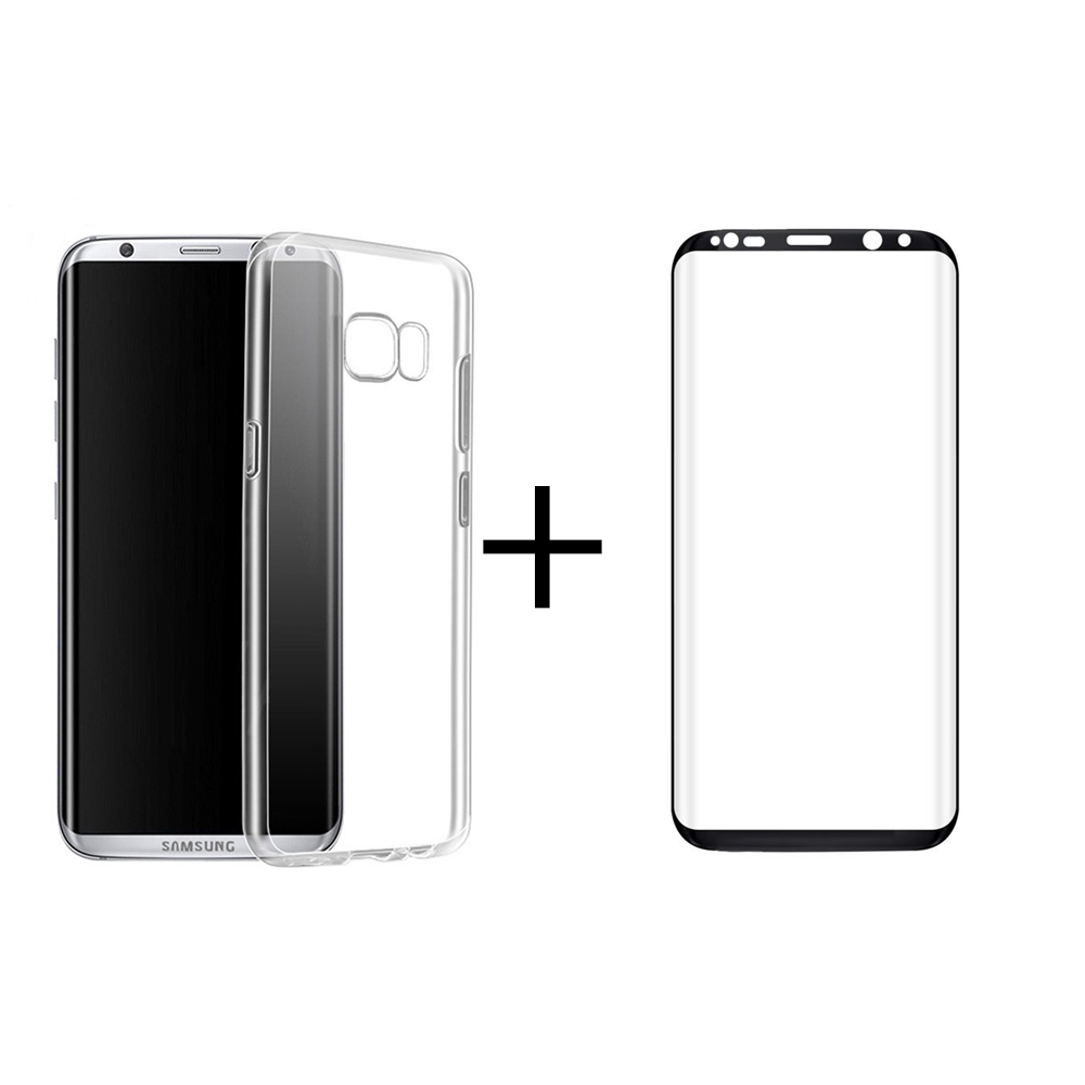 Remax Crystal 3D Glass protector + Case, for Samsung Galaxy S8, Black - 52301