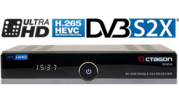 OCTAGON SF8008 4K UHD 2160p H.265 HEVC E2 Linux  DVB-S2X & T2C Combo Receiver