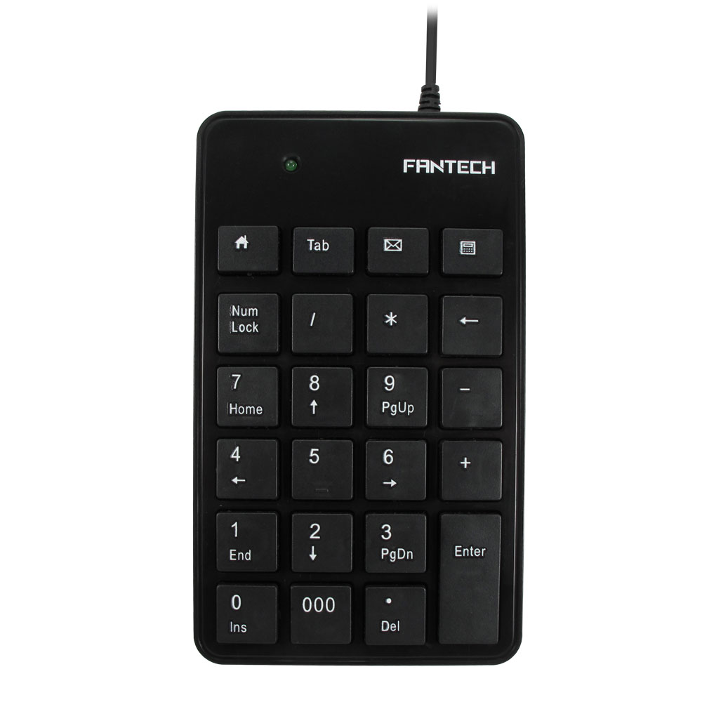 FanTech FTK-801 NumPad Keyboard USB, Black - 6042