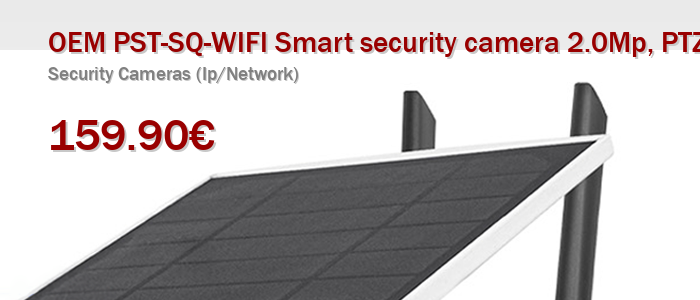 OEM PST-SQ-WIFI Smart security camera 2.0Mp, PTZ, Wi-Fi, Solar panel, Outdoor, Tuya Smart, Black - 9