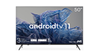 KIVI 50U750NB 50', UHD, Android TV 11, Black, 3840x2160, 60 Hz, Sound by JVC, 2x12W, 70 kWh/1000h , 